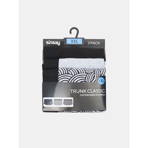 Sinsay - Bawełniane bokserki Classic 3 pack - wielobarwny ze sklepu Sinsay w kategorii Majtki męskie - zdjęcie 186218023
