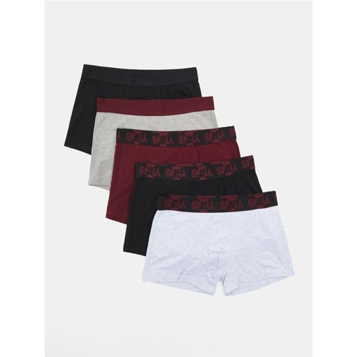 Sinsay - Bokserki Classic 5 pack - czarny Sinsay S Sinsay