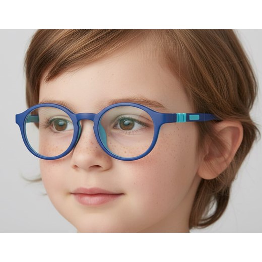 Elastyczne dziecięce oprawki okularowe zerówki okrągłe + gumka Sunoptic K8A niebieskie - id: 9263 - marki Sunoptic - 186218170 Elastyczne dziecięce oprawki okularowe zerówki okrągłe + gumka Sunoptic K8A niebieskie ze sklepu Stylion w kategorii Akcesoria dziecięce - zdjęcie 186218170