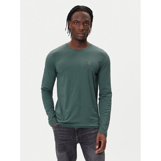 BOSS Longsleeve Tacks 50512111 Zielony Regular Fit ze sklepu MODIVO w kategorii T-shirty męskie - zdjęcie 186218863