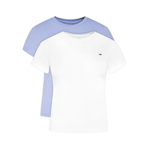 Tommy Jeans Komplet 2 t-shirtów DW0DW21366 Kolorowy Slim Fit ze sklepu MODIVO w kategorii Bluzki damskie - zdjęcie 186218864