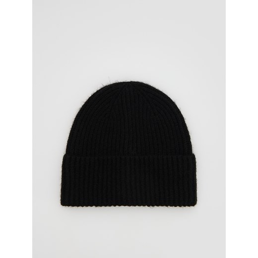 Reserved - Prążkowana czapka beanie - czarny ze sklepu Reserved w kategorii Czapki zimowe damskie - zdjęcie 186220371
