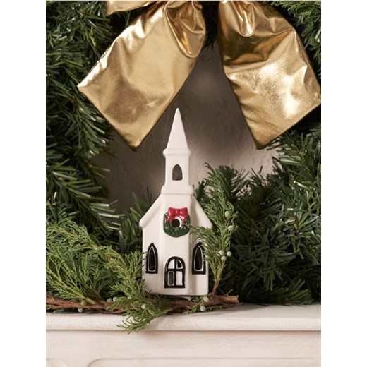 Sinsay - Świecznik z motywem zimowym w kształcie domku - biały ze sklepu Sinsay w kategorii Świeczniki - zdjęcie 186221470