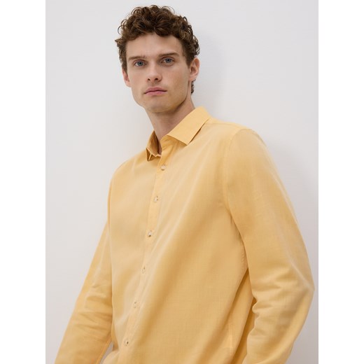 Reserved - Koszula regular z bawełny egipskiej - żółty - id: 127GT-11X - marki Reserved - 186222214 Reserved - Koszula regular z bawełny egipskiej - żółty ze sklepu Reserved w kategorii Koszule męskie - zdjęcie 186222214