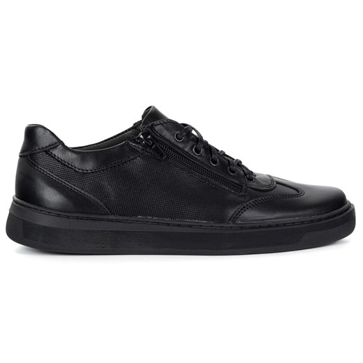 Buty męskie skóra naturalna OLIVIER 7142DT czarne ze sklepu butyolivier w kategorii Półbuty męskie - zdjęcie 186222863