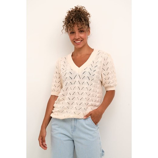Kaffe Sweter w kolorze beżowym Kaffe XL okazyjna cena Limango Polska