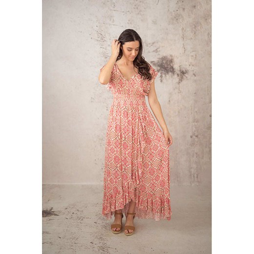 Lula Natura Sukienka w kolorze beżowo-czerwonym ze sklepu Limango Polska w kategorii Sukienki - zdjęcie 186223360