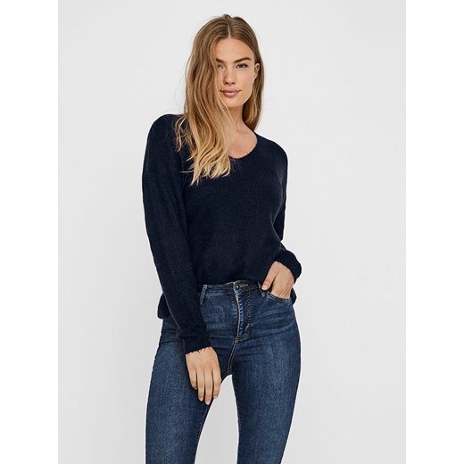 Vero Moda Sweter w kolorze granatowym - id: 17666419 - marki Vero Moda - 186223554 Vero Moda Sweter w kolorze granatowym ze sklepu Limango Polska w kategorii Swetry damskie - zdjęcie 186223554