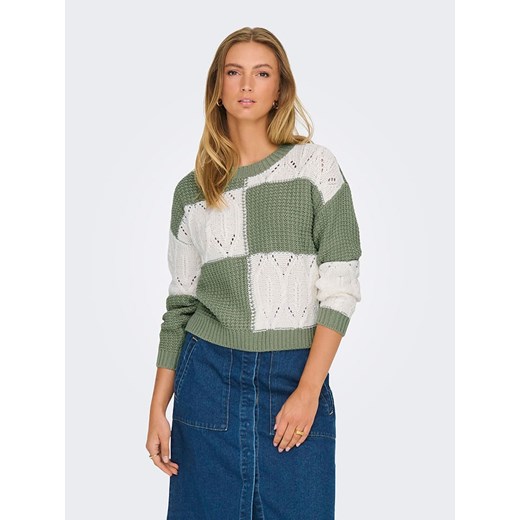 JDY Sweter w kolorze zielono-białym - id: 17667783 - marki Jdy - 186223614 JDY Sweter w kolorze zielono-białym ze sklepu Limango Polska w kategorii Swetry damskie - zdjęcie 186223614