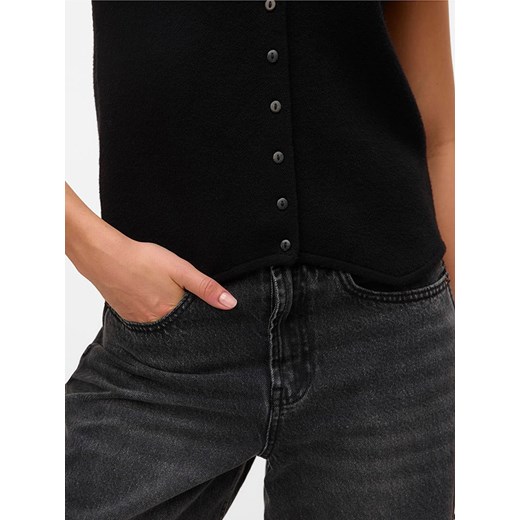 Vero Moda Top dzianinowy w kolorze czarnym Vero Moda XS wyprzedaż Limango Polska