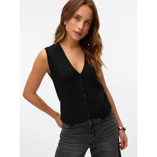 Vero Moda Top dzianinowy w kolorze czarnym Vero Moda S okazja Limango Polska