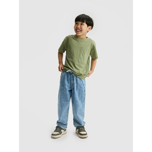 Reserved - Bawełniany t-shirt - oliwkowy ze sklepu Reserved w kategorii T-shirty chłopięce - zdjęcie 186224450