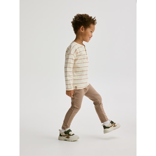 Reserved - Bawełniane legginsy - brązowy ze sklepu Reserved w kategorii Spodnie chłopięce - zdjęcie 186224454