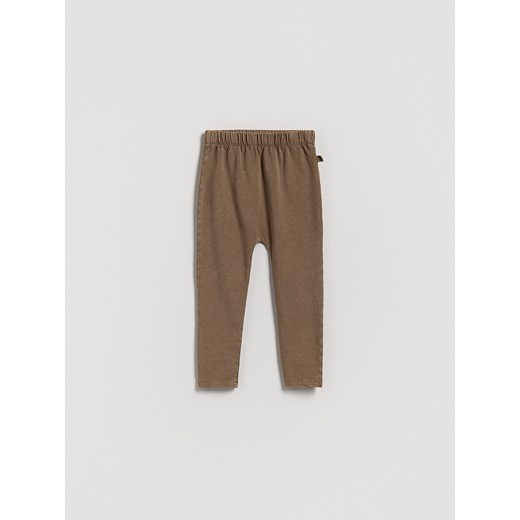 Reserved - Bawełniane legginsy - brązowy - id: 178FI-84X - marki Reserved - 186224561 Reserved - Bawełniane legginsy - brązowy ze sklepu Reserved w kategorii Spodnie chłopięce - zdjęcie 186224561