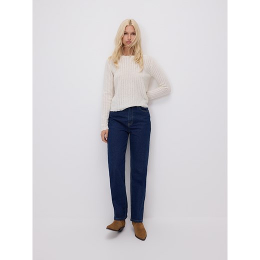 Reserved - Sweter z ozdobnym splotem - kremowy - id: XV629-02X - marki Reserved - 186225511 Reserved - Sweter z ozdobnym splotem - kremowy ze sklepu Reserved w kategorii Swetry damskie - zdjęcie 186225511