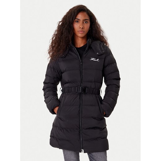 KARL LAGERFELD Kurtka zimowa A1W15047 Czarny Slim Fit ze sklepu MODIVO w kategorii Kurtki damskie - zdjęcie 186225953