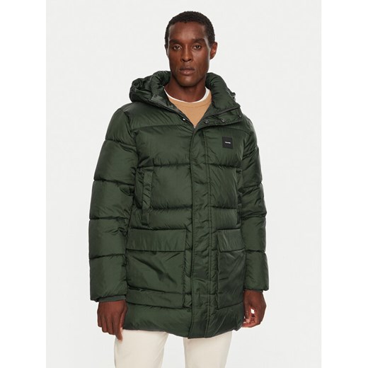 Calvin Klein Płaszcz zimowy K10K113465 Zielony Regular Fit - id: 0000304090516 - marki Calvin Klein - 186226022 Calvin Klein Płaszcz zimowy K10K113465 Zielony Regular Fit ze sklepu MODIVO w kategorii Płaszcze męskie - zdjęcie 186226022