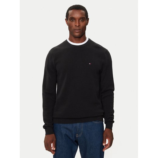 Tommy Hilfiger Sweter Essential MW0MW36347 Czarny Regular Fit ze sklepu MODIVO w kategorii Swetry męskie - zdjęcie 186226040