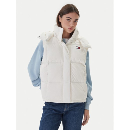 Tommy Jeans Bezrękawnik Tjw Alaska Grid Down Vest DW0DW21627 Écru Regular Fit ze sklepu MODIVO w kategorii Kamizelki damskie - zdjęcie 186226091