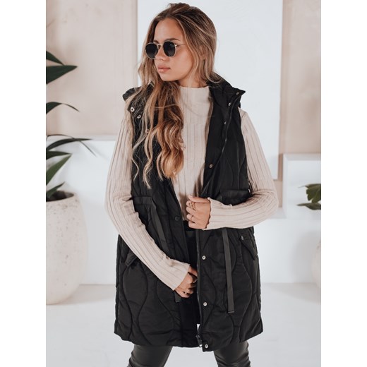 Kamizelka damska pikowana WELIA czarna Dstreet TY3294 ze sklepu DSTREET.PL w kategorii Kamizelki damskie - zdjęcie 186227431