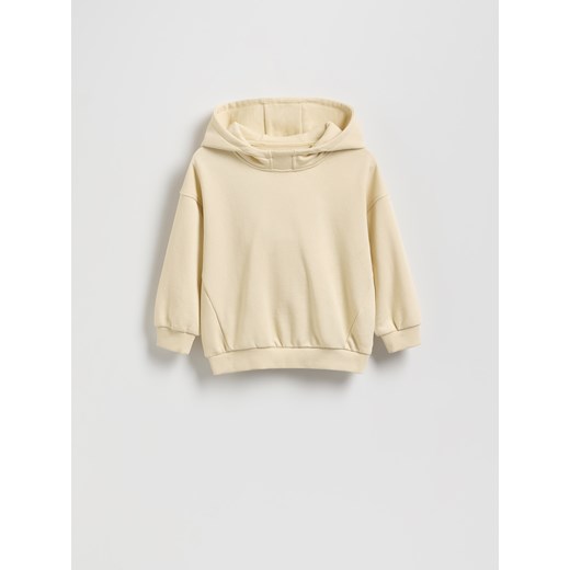 Reserved - Bawełniana bluza oversize - kremowy ze sklepu Reserved w kategorii Bluzy dziewczęce - zdjęcie 186227660