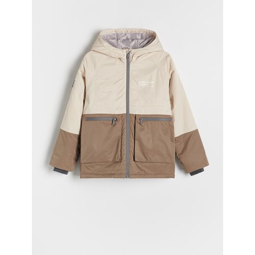 Reserved - Kurtka z kapturem - beżowy ze sklepu Reserved w kategorii Kurtki chłopięce - zdjęcie 186227673