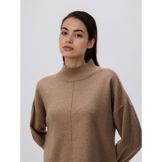 Reserved - Sweter z domieszką wełny - brązowy ze sklepu Reserved w kategorii Swetry damskie - zdjęcie 186227822