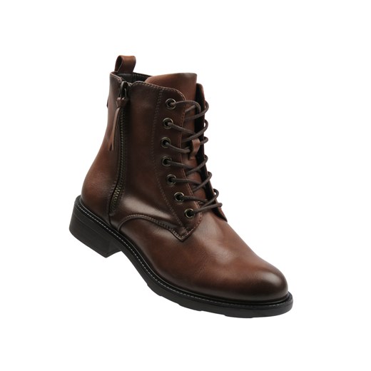 Skórzane trzewiki damskie brązowe Sokolski Z25-214 ze sklepu ulubioneobuwie w kategorii Workery damskie - zdjęcie 186228713