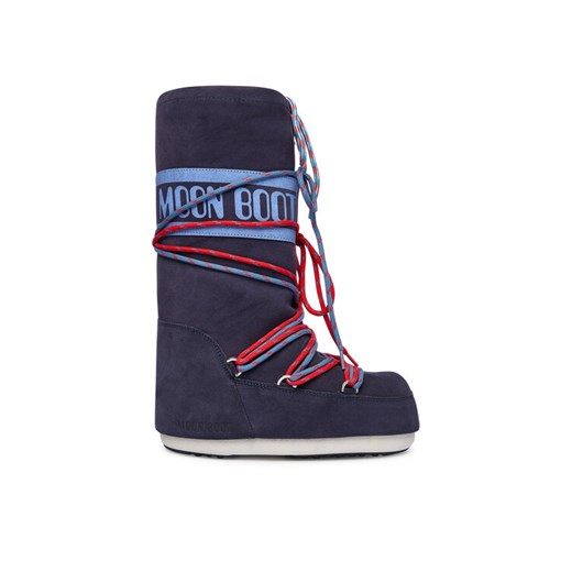 Śniegowce Moon Boot Mb Icon Suede Laces 80D1403050 Granatowy ze sklepu eobuwie.pl w kategorii Buty zimowe dziecięce - zdjęcie 186229623