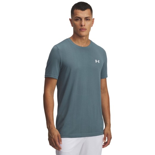 Męska koszulka treningowa Under Armour Vanish Seamless Novelty SS - niebieska ze sklepu Sportstylestory.com w kategorii T-shirty męskie - zdjęcie 186230102