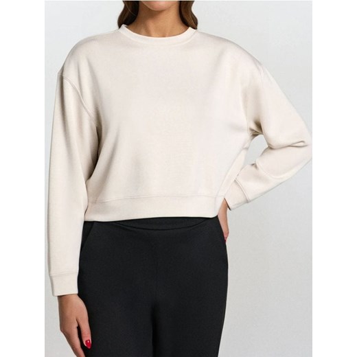 Sinsay - Bluza basic - kremowy ze sklepu Sinsay w kategorii Bluzy damskie - zdjęcie 186231352
