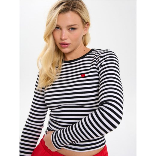 Sinsay - Koszulka z długimi rękawami - wielobarwny ze sklepu Sinsay w kategorii Bluzki damskie - zdjęcie 186231510