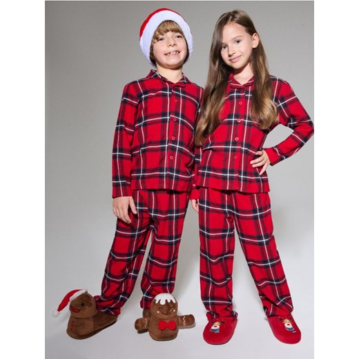 Sinsay - Piżama flanelowa w kratę - czerwony - id: 128DP-33X - marki Sinsay - 186232683 Sinsay - Piżama flanelowa w kratę - czerwony ze sklepu Sinsay w kategorii Piżamy dziecięce - zdjęcie 186232683