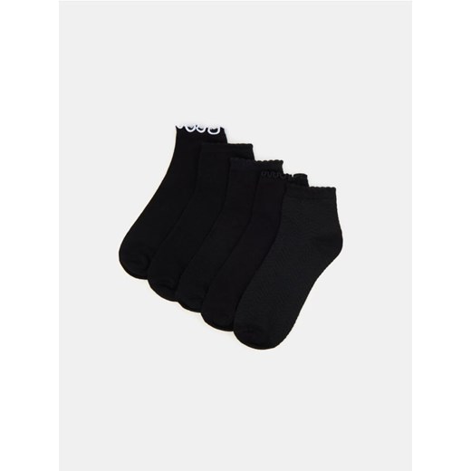 Sinsay - Skarpetki z falbanami 5 pack - czarny Sinsay 36/38 Sinsay