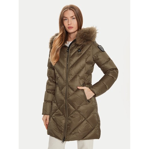 Blauer Płaszcz zimowy 24WBLDK03052 Brązowy Regular Fit ze sklepu MODIVO w kategorii Kurtki damskie - zdjęcie 186233253