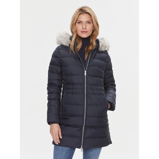 Tommy Hilfiger Płaszcz zimowy Tyra WW0WW39747 Granatowy Regular Fit ze sklepu MODIVO w kategorii Kurtki damskie - zdjęcie 186233630