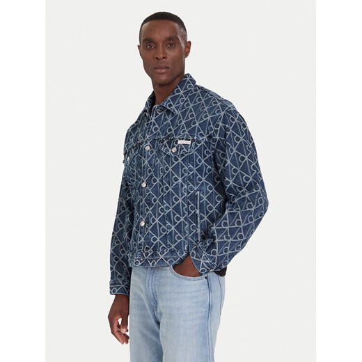 Calvin Klein Jeans Kurtka jeansowa LV04RD767G Niebieski Regular Fit ze sklepu MODIVO w kategorii Kurtki męskie - zdjęcie 186233670