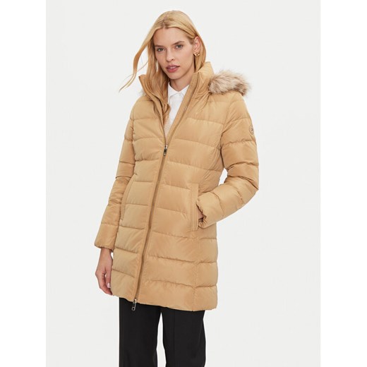 Tommy Hilfiger Kurtka puchowa Heritage WW0WW43234 Beżowy Regular Fit ze sklepu MODIVO w kategorii Kurtki damskie - zdjęcie 186233753