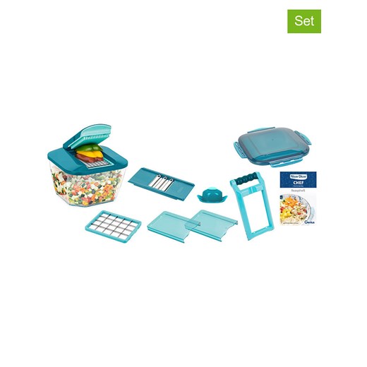 Genius 12-częściowy zestaw &quot;Nicer Dicer Chef Professional&quot; w kolorze morskim ze sklepu Limango Polska w kategorii Akcesoria kuchenne - zdjęcie 186237910