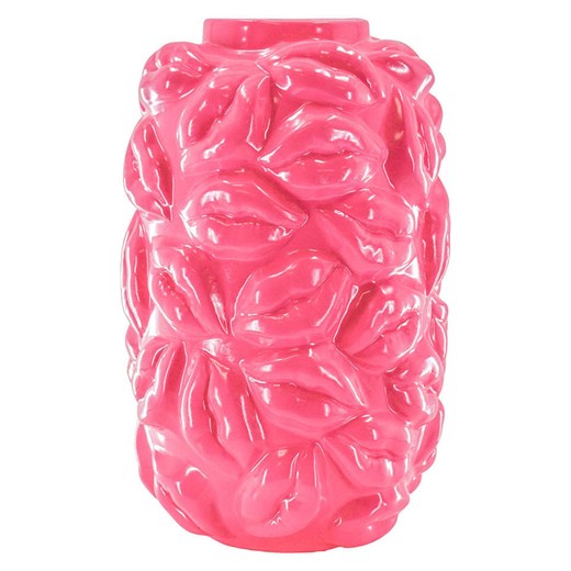 HouseVitamin Wazon &quot;Lips&quot; w kolorze różowym - wys. 27 x Ø 17 cm ze sklepu Limango Polska w kategorii Wazony - zdjęcie 186237963