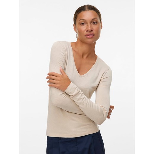Vero Moda Koszulka w kolorze beżowym Vero Moda XS promocja Limango Polska