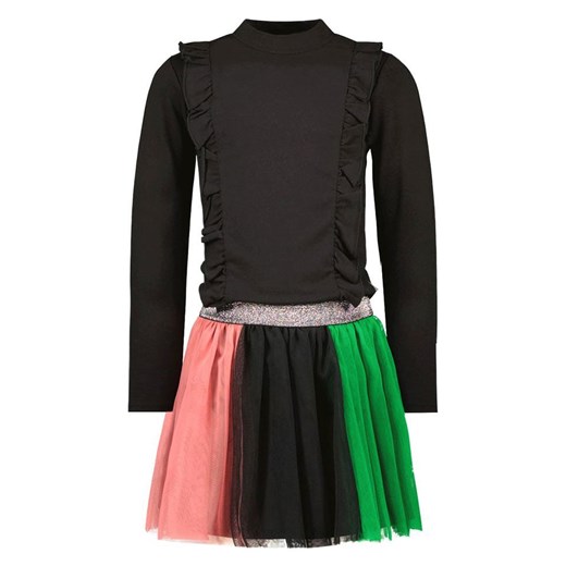 B.Nosy Sukienka &quot;Dani&quot; w kolorze czarno-jasnoróżowo-zielonym ze sklepu Limango Polska w kategorii Sukienki dziewczęce - zdjęcie 186240594