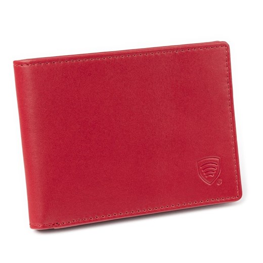 Cienki portfel damski skórzany typu SLIM (Czerwony) ze sklepu Koruma ID Protection w kategorii Portfele damskie - zdjęcie 186242304