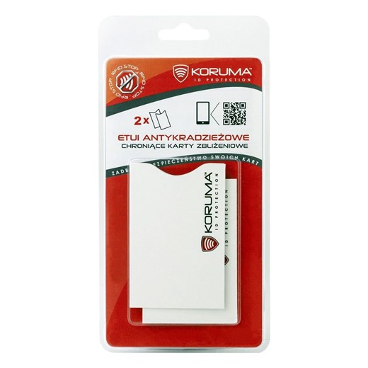 Etui antykradzieżowe blokujące karty zbliżeniowe (2 sztuki w blistrze) ze sklepu Koruma ID Protection w kategorii Etui - zdjęcie 186242514