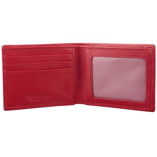 Cienki portfel damski skórzany typu SLIM (Czerwony) ze sklepu Koruma ID Protection w kategorii Portfele damskie - zdjęcie 186243062