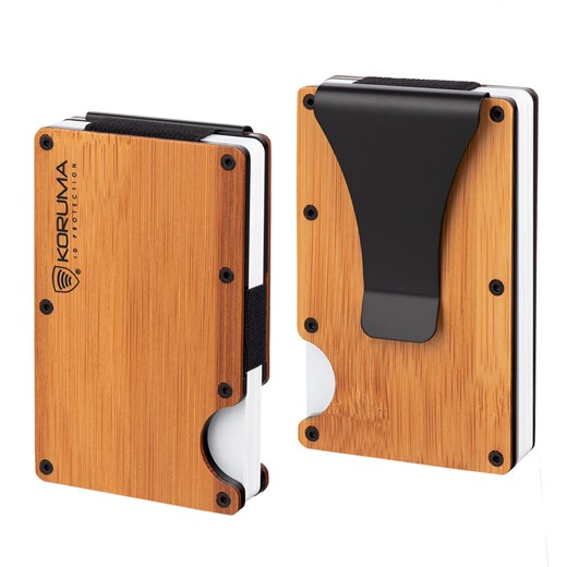 Aluminiowe etui antykradzieżowe na karty zbliżeniowe (Bambus) ze sklepu Koruma ID Protection w kategorii Etui - zdjęcie 186243110