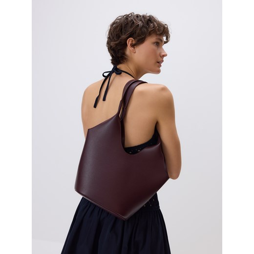 Reserved - Torebka koszyk z woreczkiem - mahoniowy ze sklepu Reserved w kategorii Torby Shopper bag - zdjęcie 186243803