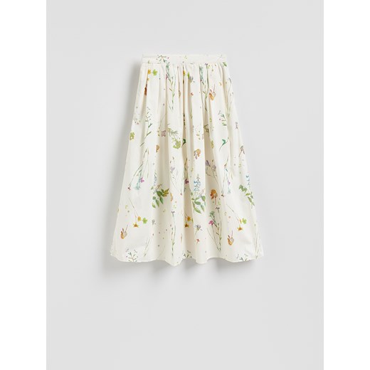 Reserved - Bawełniana spódnica w kwiaty - wielobarwny ze sklepu Reserved w kategorii Spódnice - zdjęcie 186243844