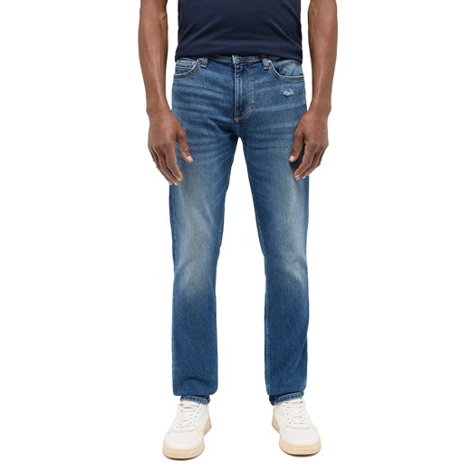 Męskie Spodnie Jeansowe Mustang Style Vegas Slim Denim Blue 1016310 5000 434 ze sklepu YouNeedit.pl w kategorii Jeansy męskie - zdjęcie 186244321