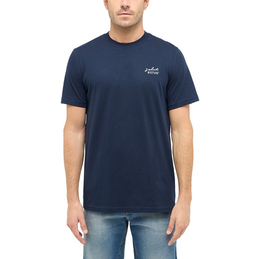 Męski T-Shirt Mustang Style Austin Dark Sapphire 1016280 4136 ze sklepu YouNeedit.pl w kategorii T-shirty męskie - zdjęcie 186244541